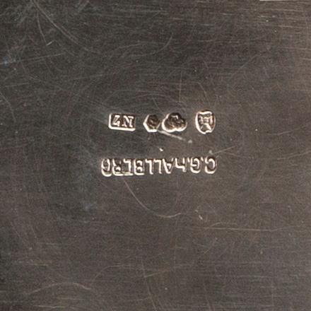 A Swedish 20th century silver and boar tusk tankard mark of CG Hallberg Stockholm 1915 weight 880 gr.