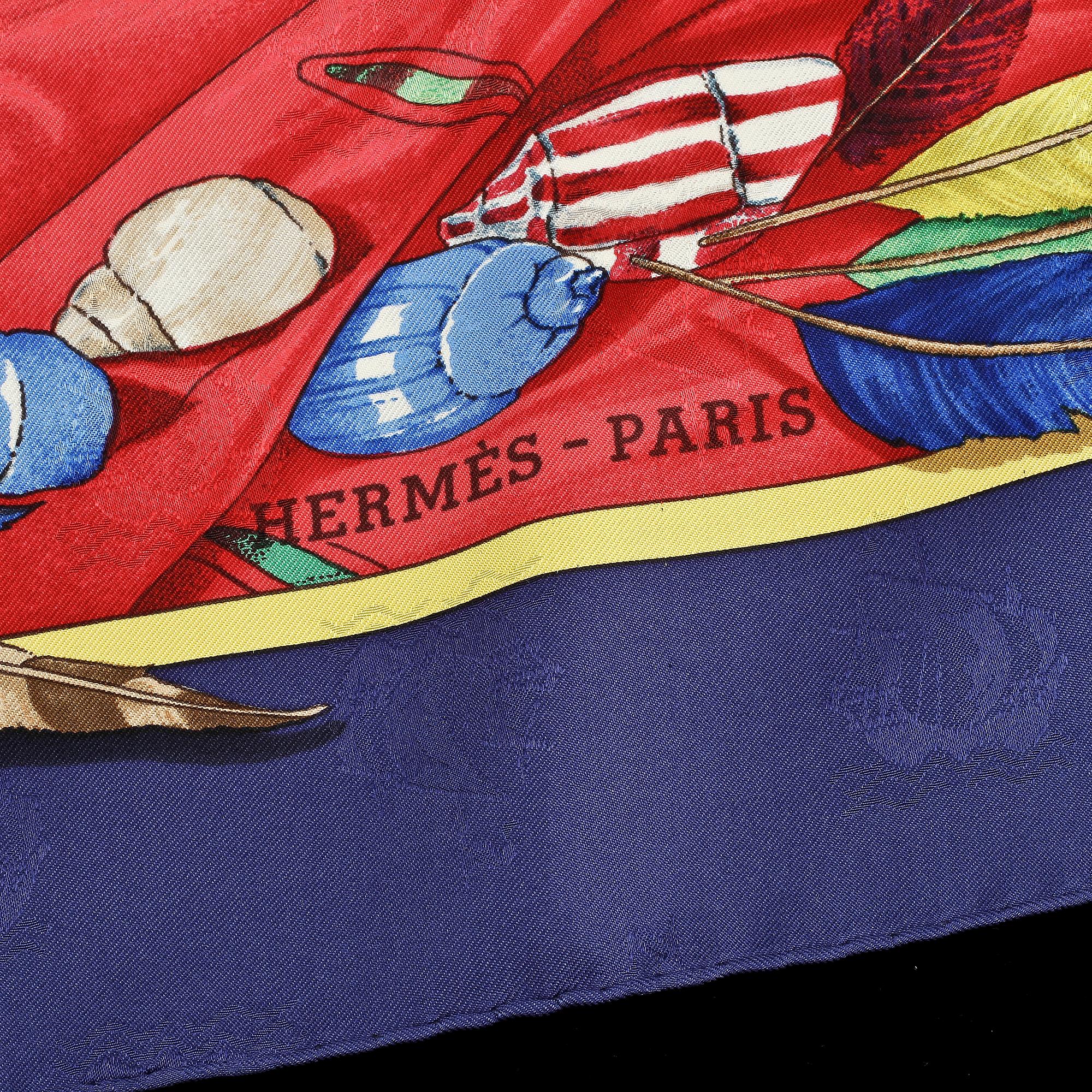 SCARF, siden, "Christoffer Columbus", design Carl de Precevaux, Hermès, Paris.