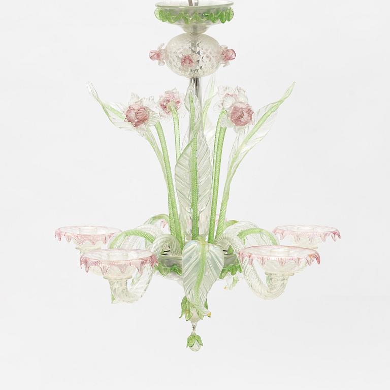 A Venetian style chandelier, mid 20th Century.