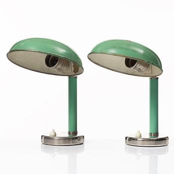Erik Tidstrand, a pair of table lamps model "29359", Nordiska Kompaniet, 1930s.