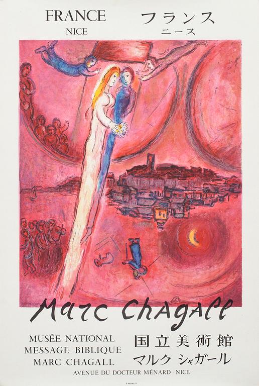 MARC CHAGALL, affisch, Mourlot 1975.