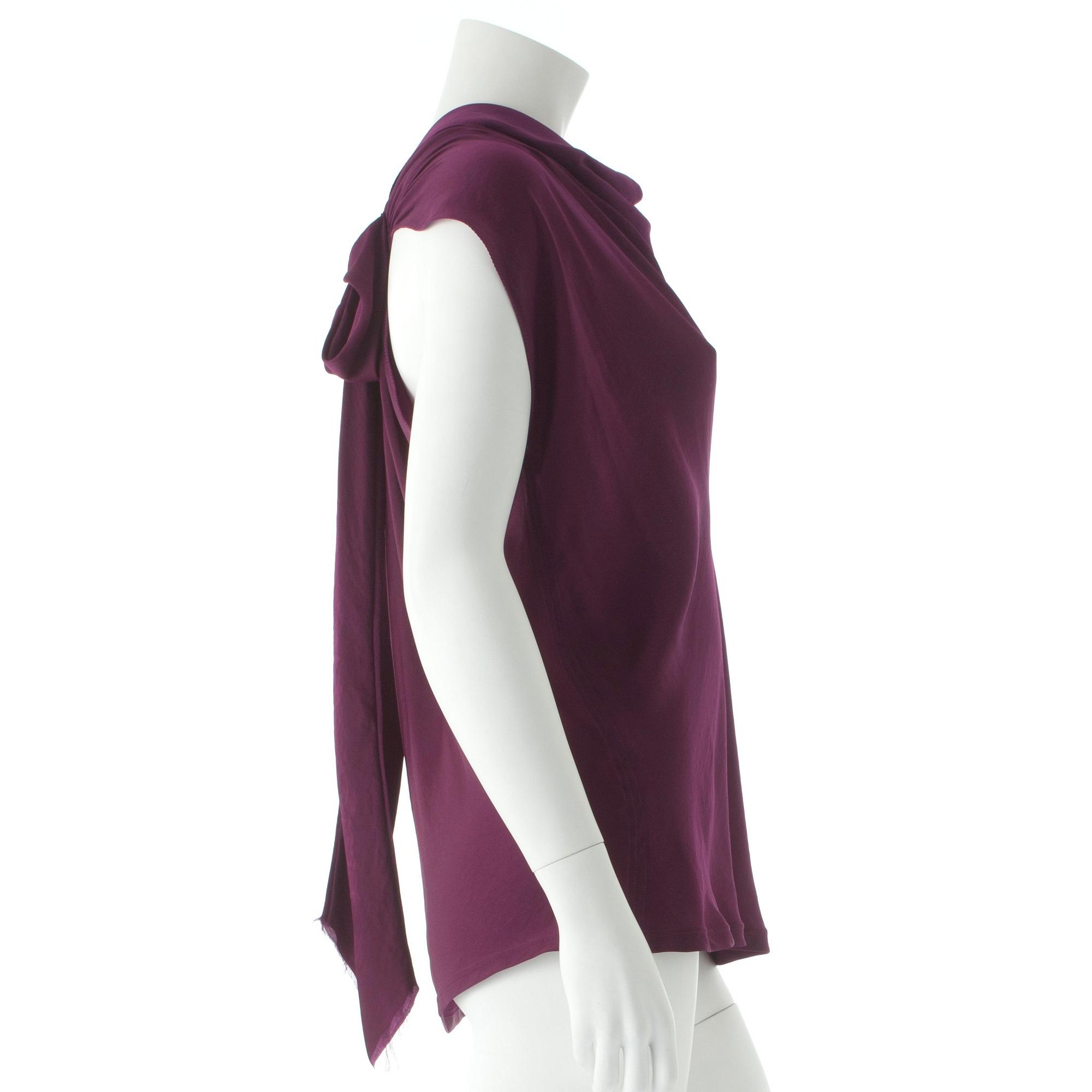 LANVIN, a purple silk top.