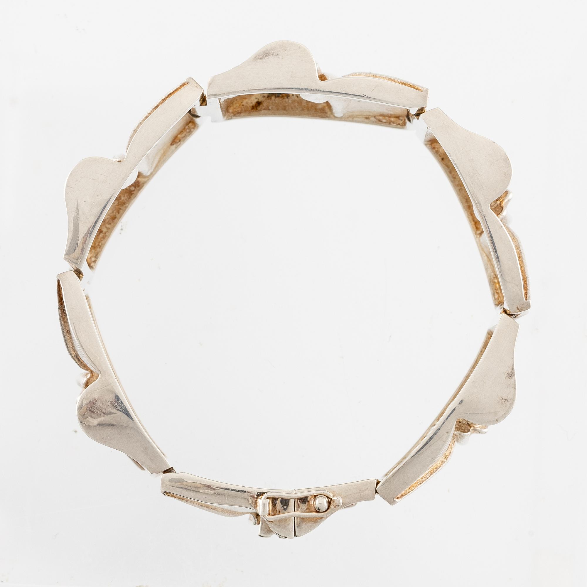 Björn Weckström, a bracelet, "Moon Bridge", silver. Lapponia, Helsinki 1971.