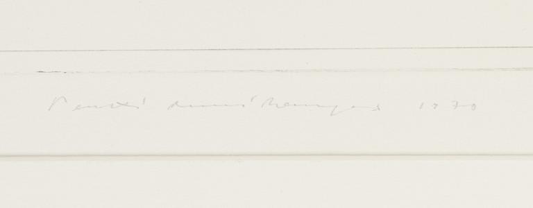 Pentti Lumikangas, akvatint och torrnål, signerad och daterad 1970, märkt epr. d'artiste.