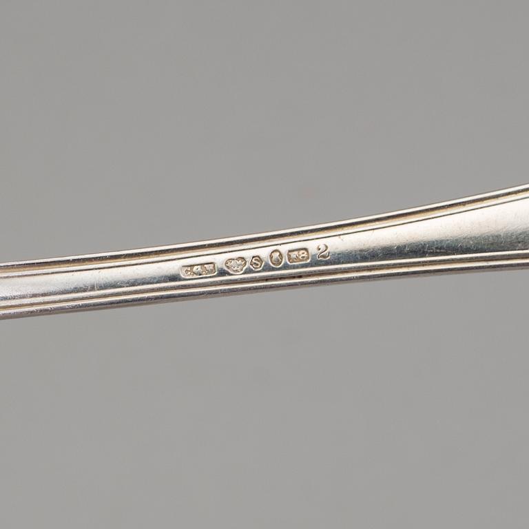 A Swedish 84 pcs silver table-service, by C. G. Hallberg, 1920's/1930's, model "Fransk Lilja (French Lilly)".