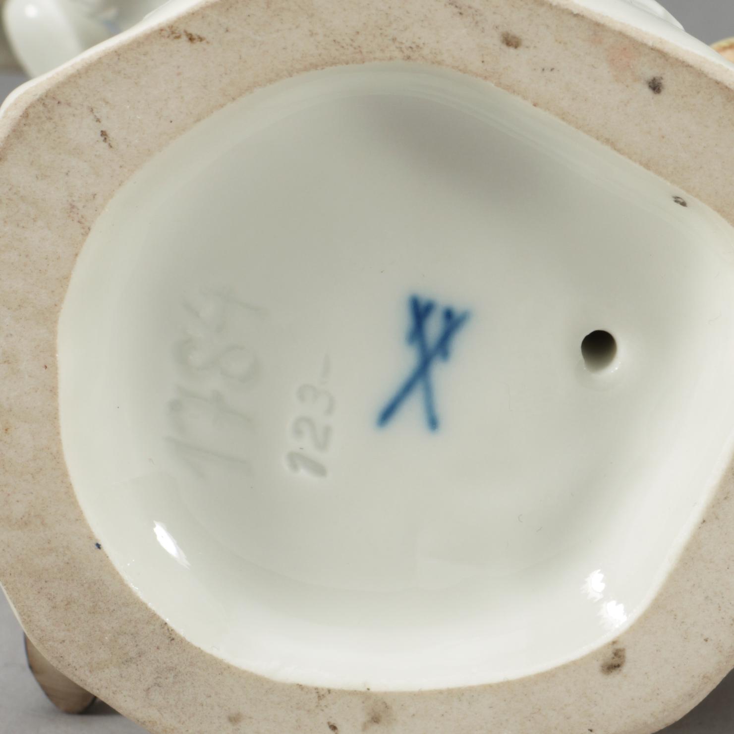 FIGURINER, ett par, porslin. Meissen, 1920-tal.