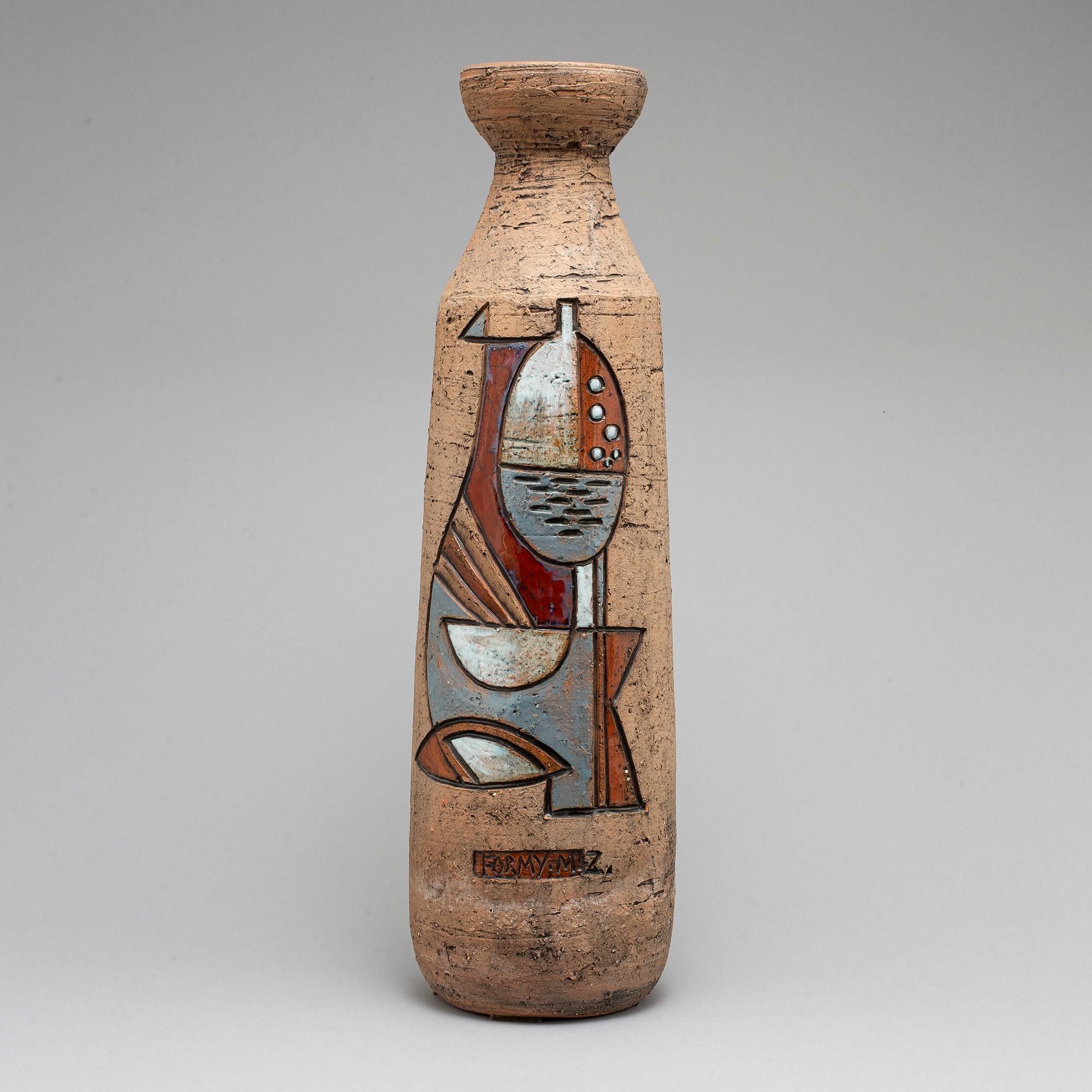 MARIAN ZAWADZKI, a large ceramic vase from Tilgmans, signed.