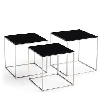 48. Poul Kjaerholm, a three-piece 'PK-71' nesting table, Fritz Hansen, Denmark, 2014.
