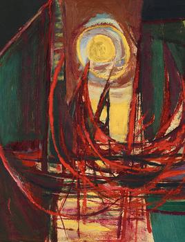 CO Hultén, oil on panel, signed and executed 1958.