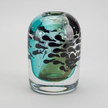 MATZ BORGSTRÖM,vase, signed, Orrefors Gallery, -90.