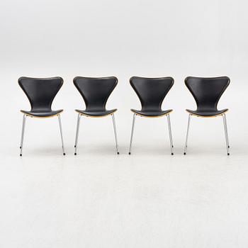 Arne Jacobsen, chairs, 4 pcs, "The Seven", Fritz Hansen, Denmark, 2001.