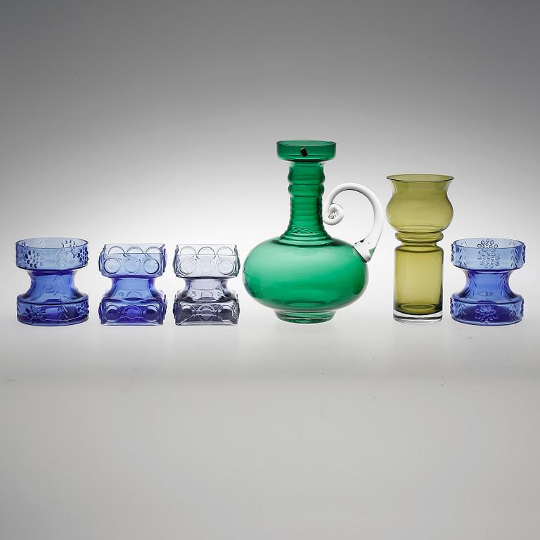 PARTI GLAS, 6 delar, bla Tamara Aladin, Riihimäen, Finland.