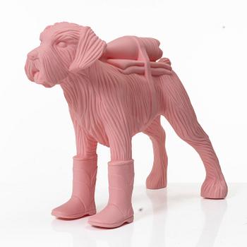 William Sweetlove, "Cloned Schnauzer with water bottle". (Pink).