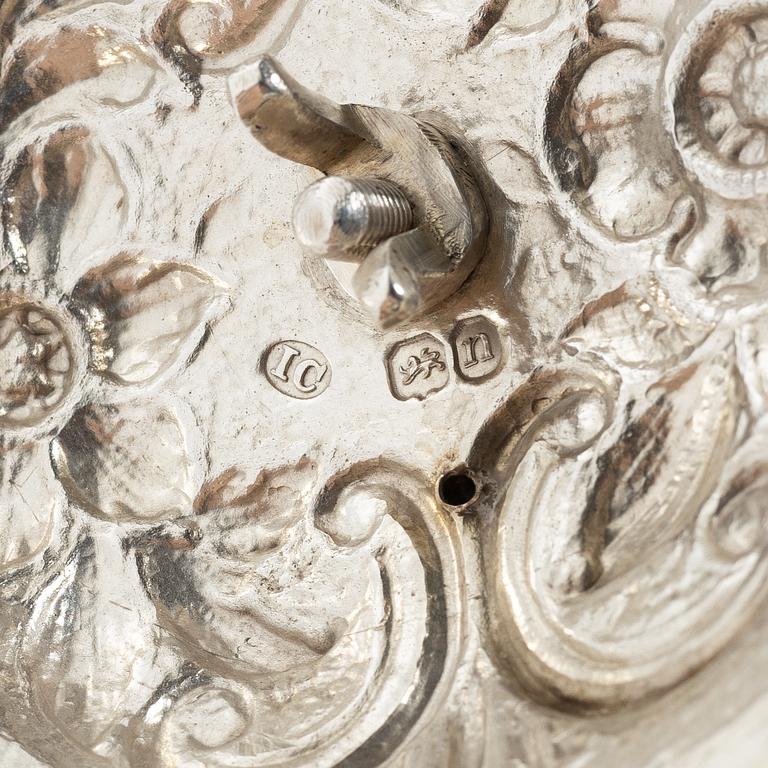 Kaffe- och teservis, 4 delar, silver, London, England 1828-29, Joseph Craddock resp Josiah Barnett.