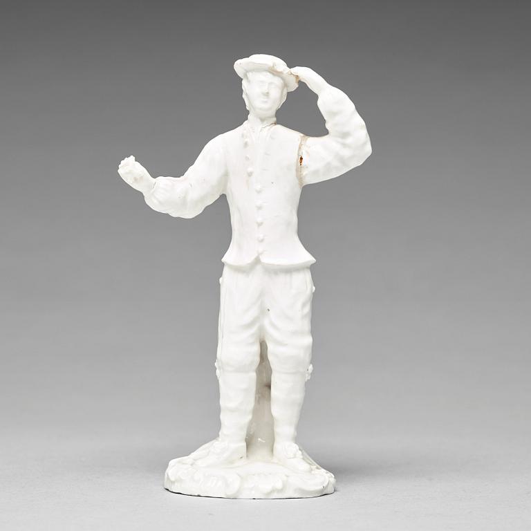 FIGURIN, mjukt porslin. Marieberg, 1700-tal.