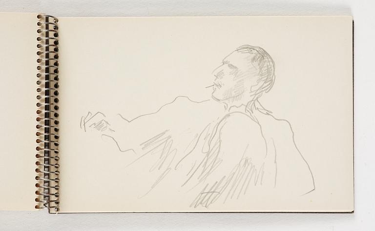 Lotte Laserstein, 10 små skissblock med teckningar.