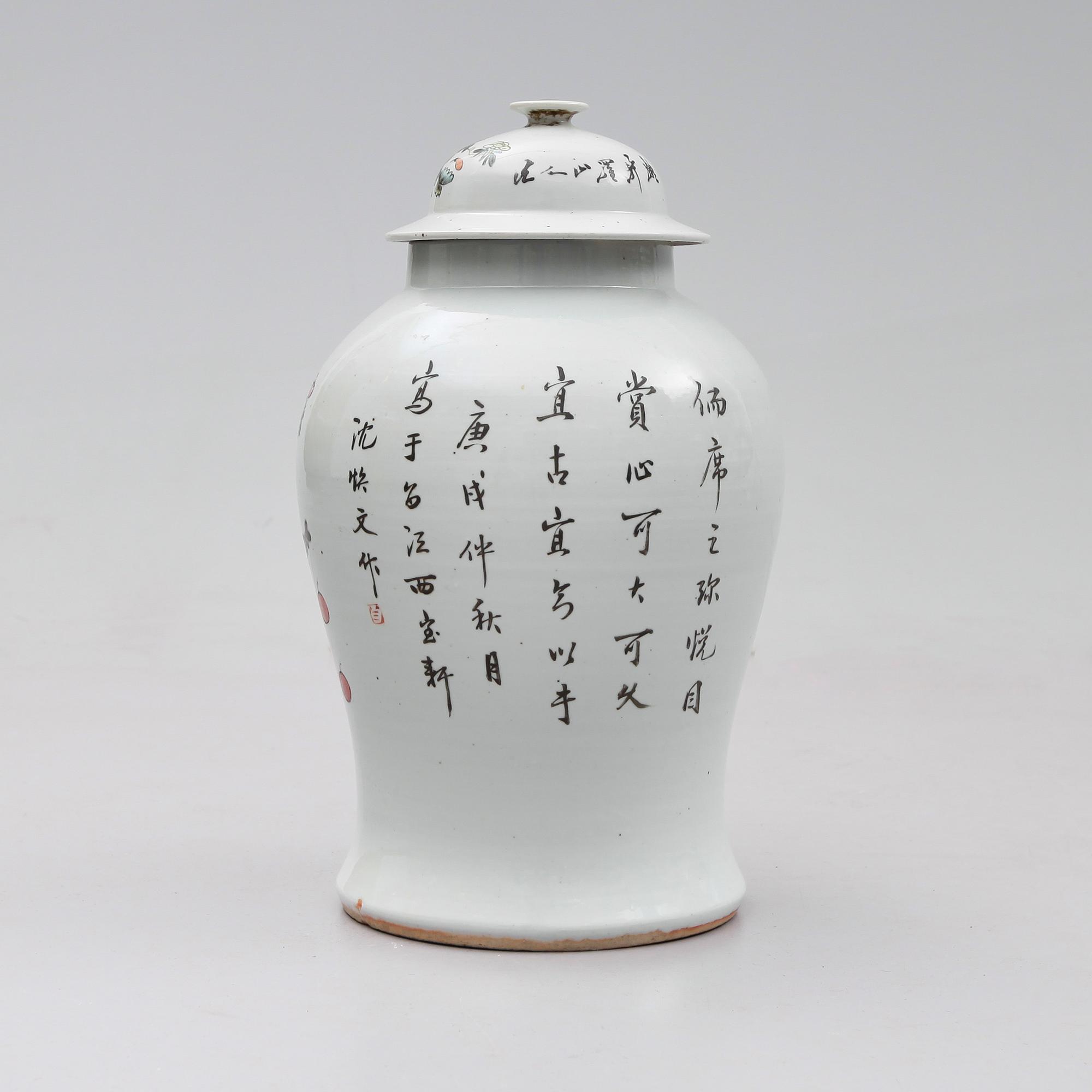 LOCKURNA, porslin, Kina, 1800-/1900-tal.