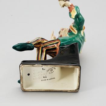 A Josef Lorenzl creamware figure, Goldscheider, Wien.