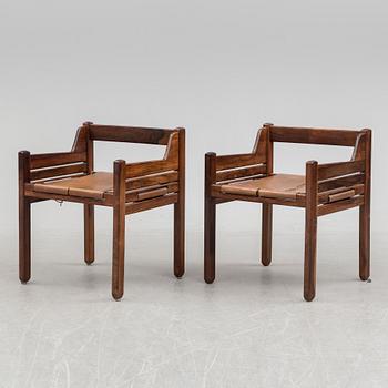 A pair of 1960s/1970s arm chairs by Jean Gillon.