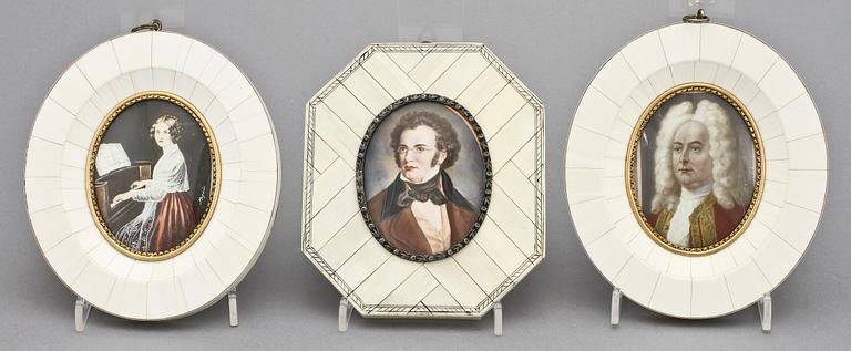 MINIATYRRAMAR, 3 st, 1900-tal.