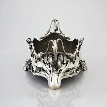 CF Carlman, jardinière, Art Nouveau, Stockholm 1899, silver.