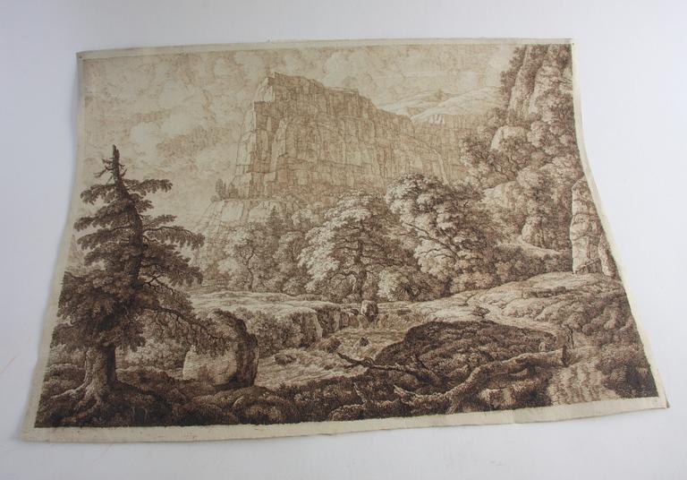 OKÄND KONSTNÄR, tusch, 1700/1800-tal.
