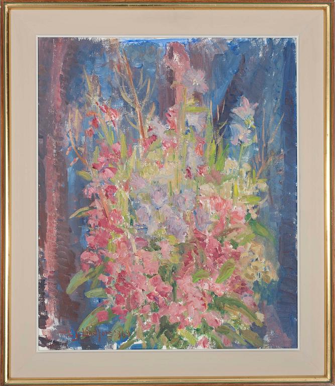 LINNEA LINDFORS (JONSSON-LINDFORS), öljy kankaalle, sign. ja päiv. 1969.