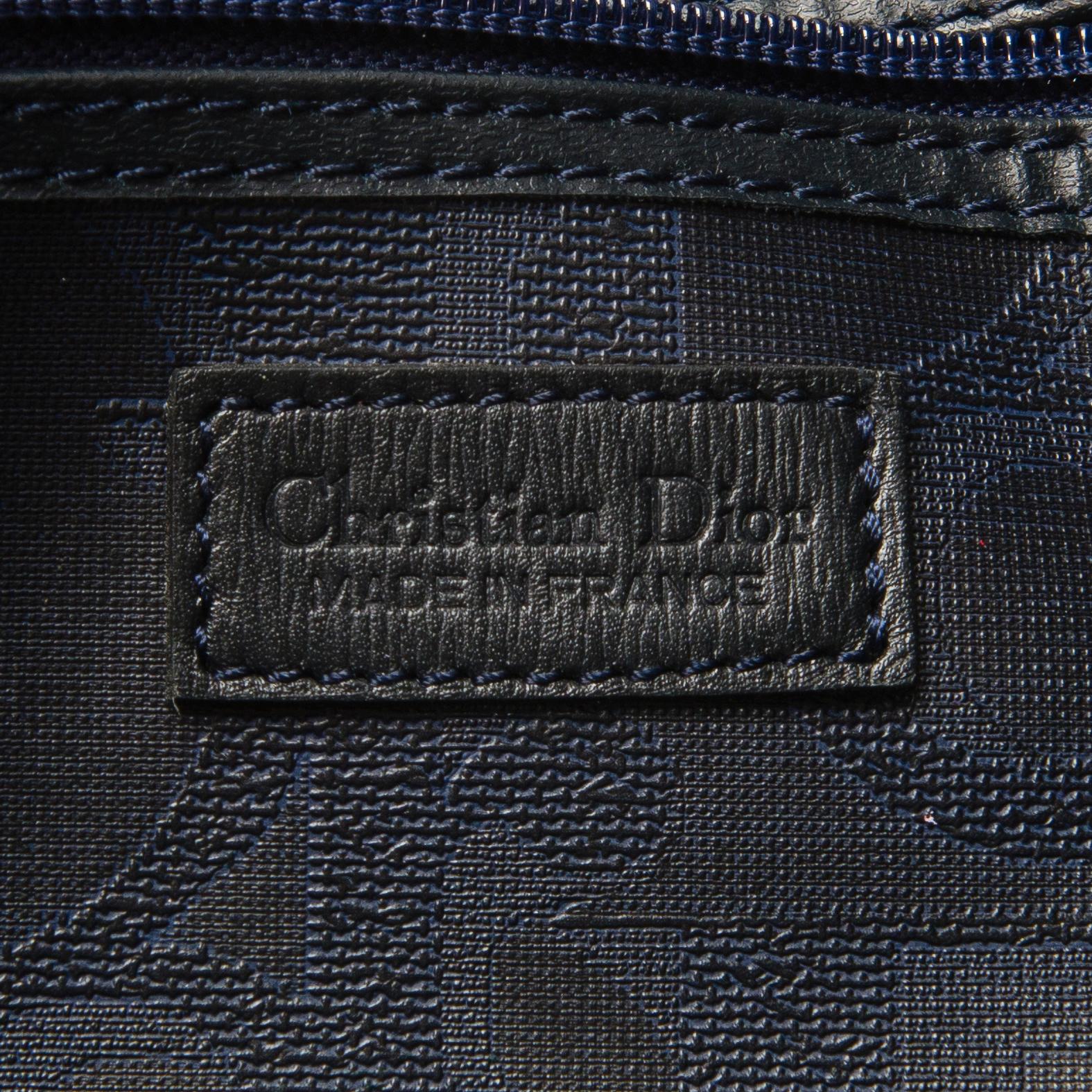 CHRISTIAN DIOR, Blue Monogram Coated Canvas Duffel Bag.