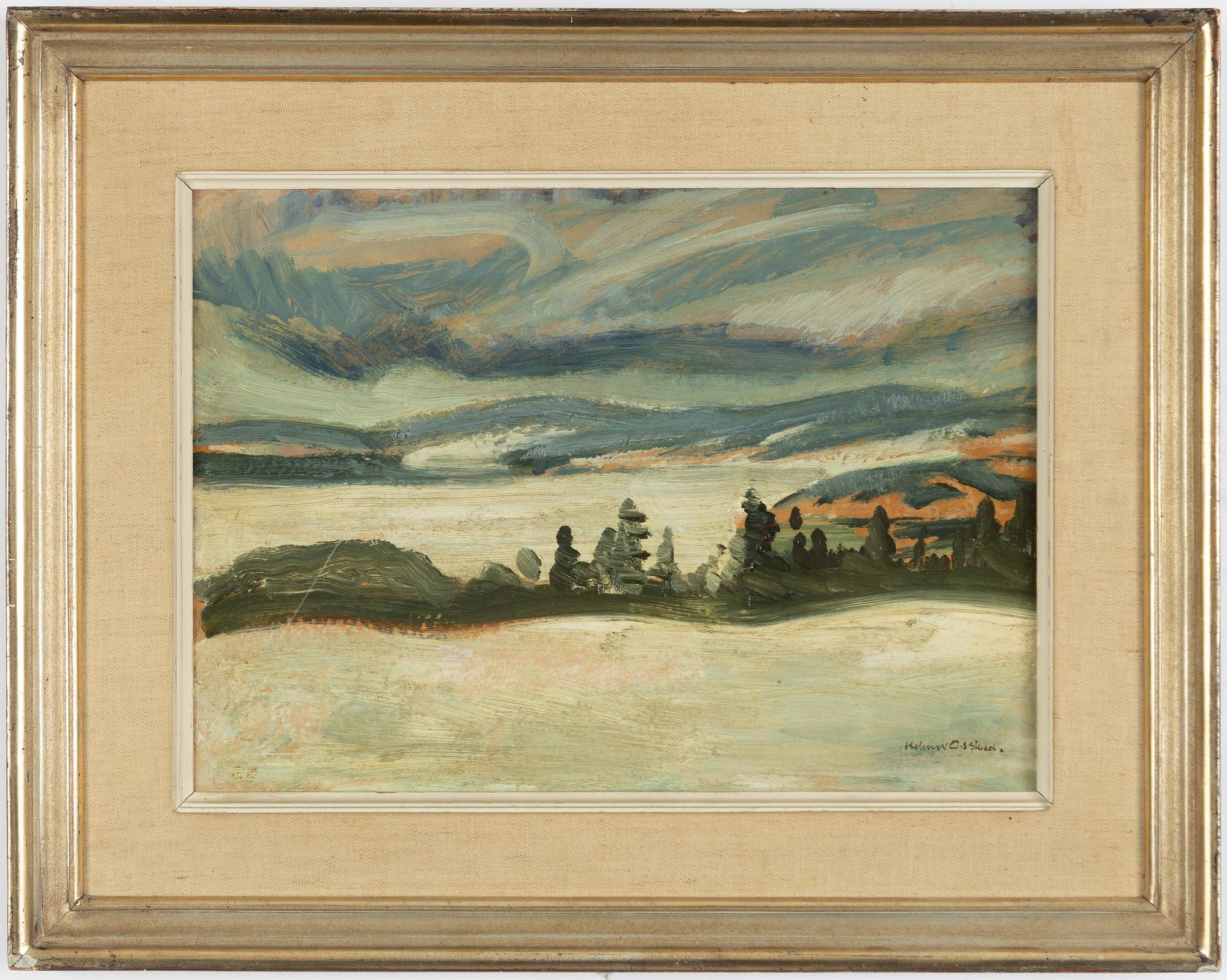 Helmer Osslund, Vinterbild med blåa moln.