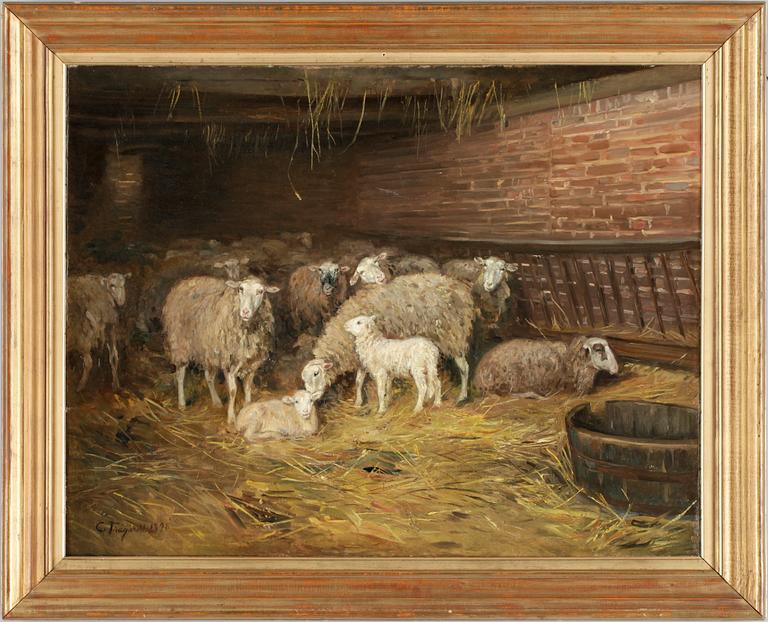 CARL TRÄGÅRDH, olja på duk, sign o dat 1898.