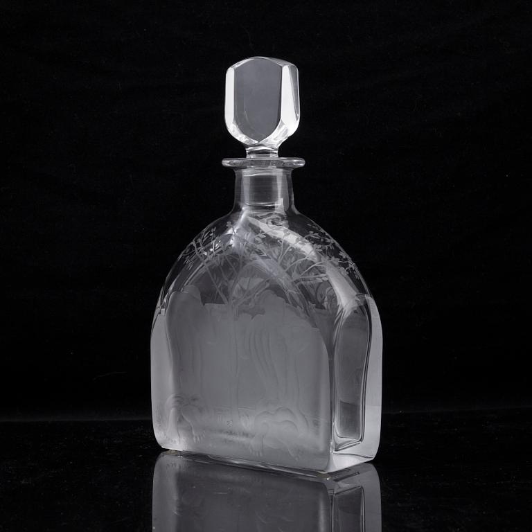 EDWARD HALD, a glass carafe from Orrefors.