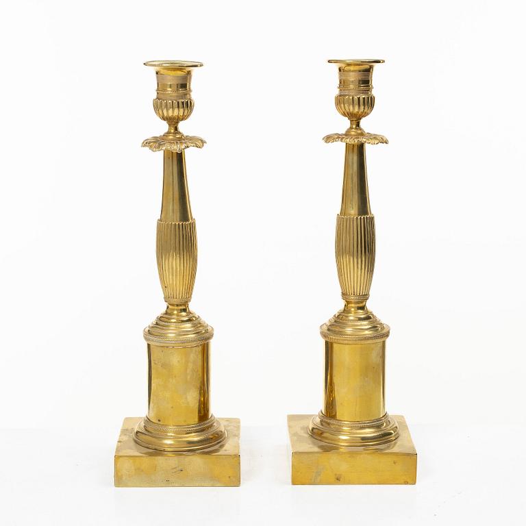 Candelabras, a pair, Empire style, first half of the 20th century.
