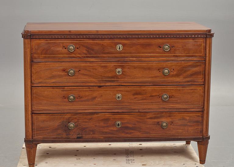 SKRIVBYRÅ, sengustaviansk omkring 1800.