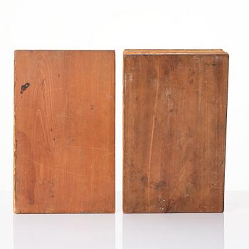 A print of the 'Remaining Ink of Ming Virtues, in a wooden case, two volumes.
