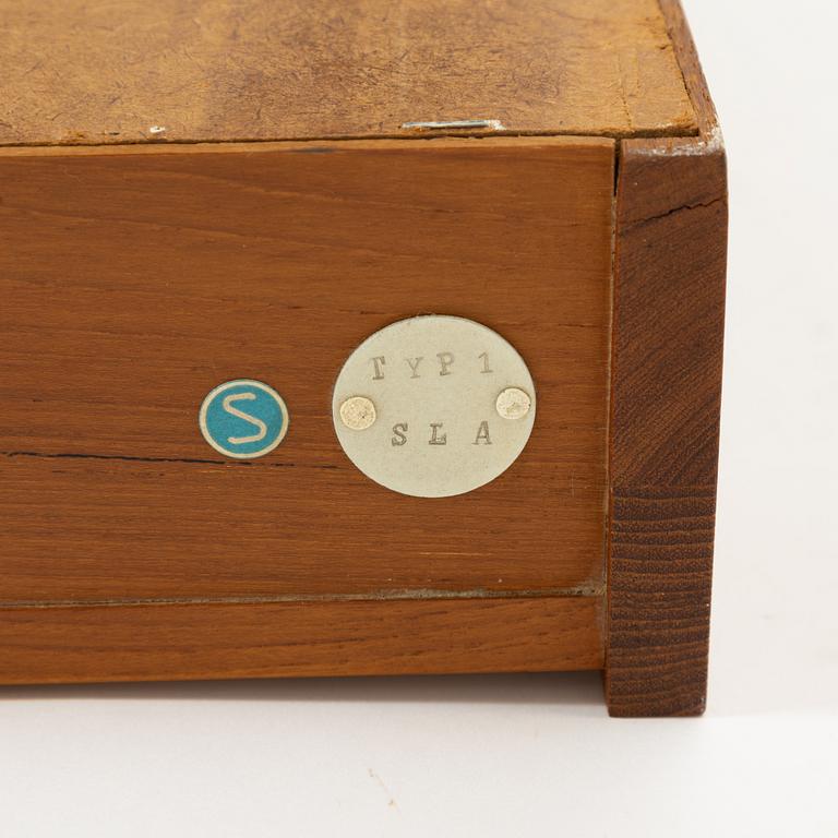 A Swedish teak mirror, 1960's.