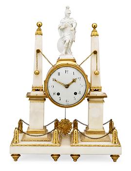 706. A Louis XVI late 18th century mantel clock.