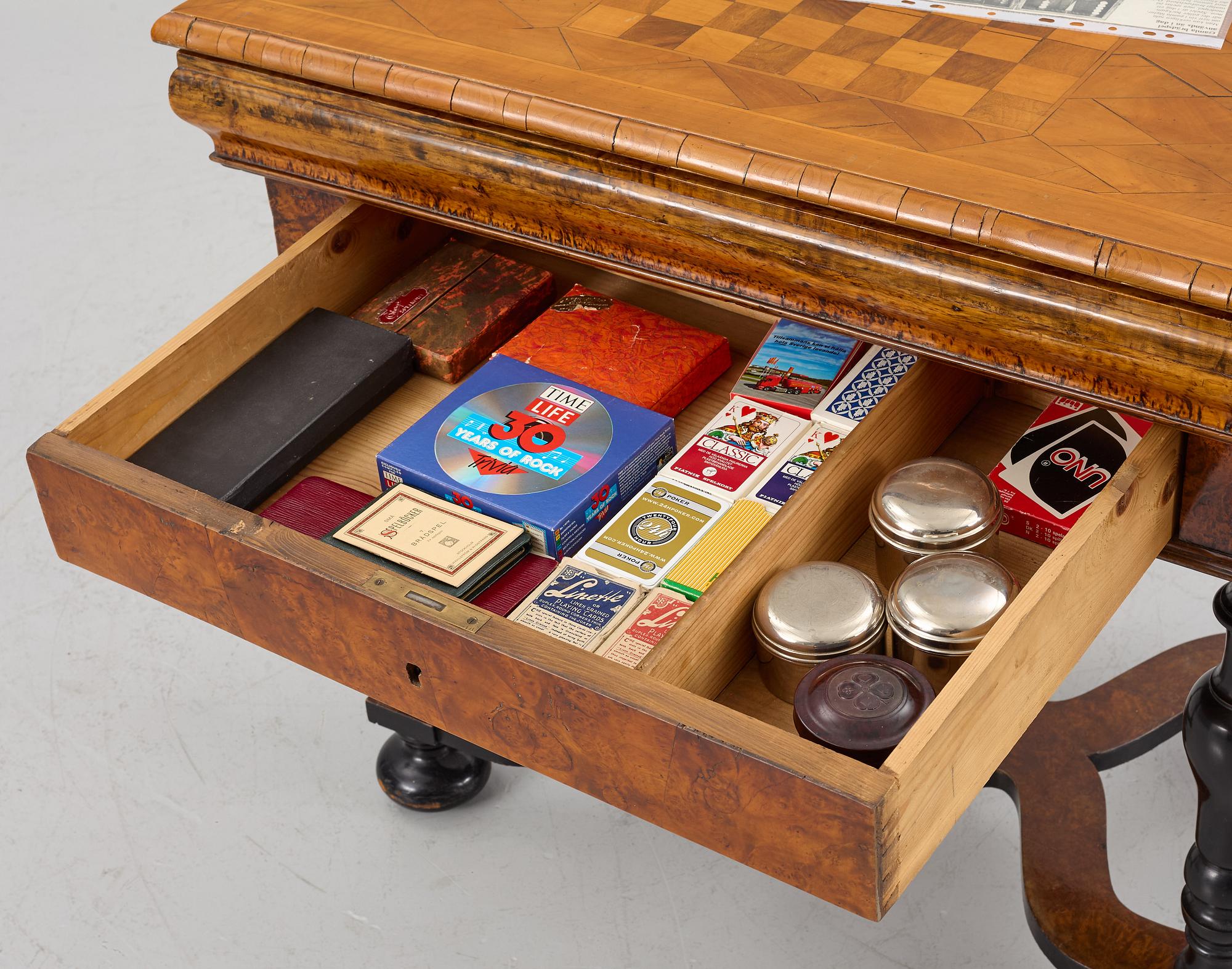 A late Baroque games-table, fStockholm, irst half of the 18th century.