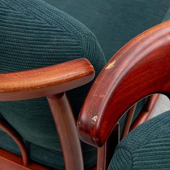 Kerstin Hörlin-Holmquist, a pair 'Skrindan' of easy chairs, OPE Möbel, second half of the 20th century.