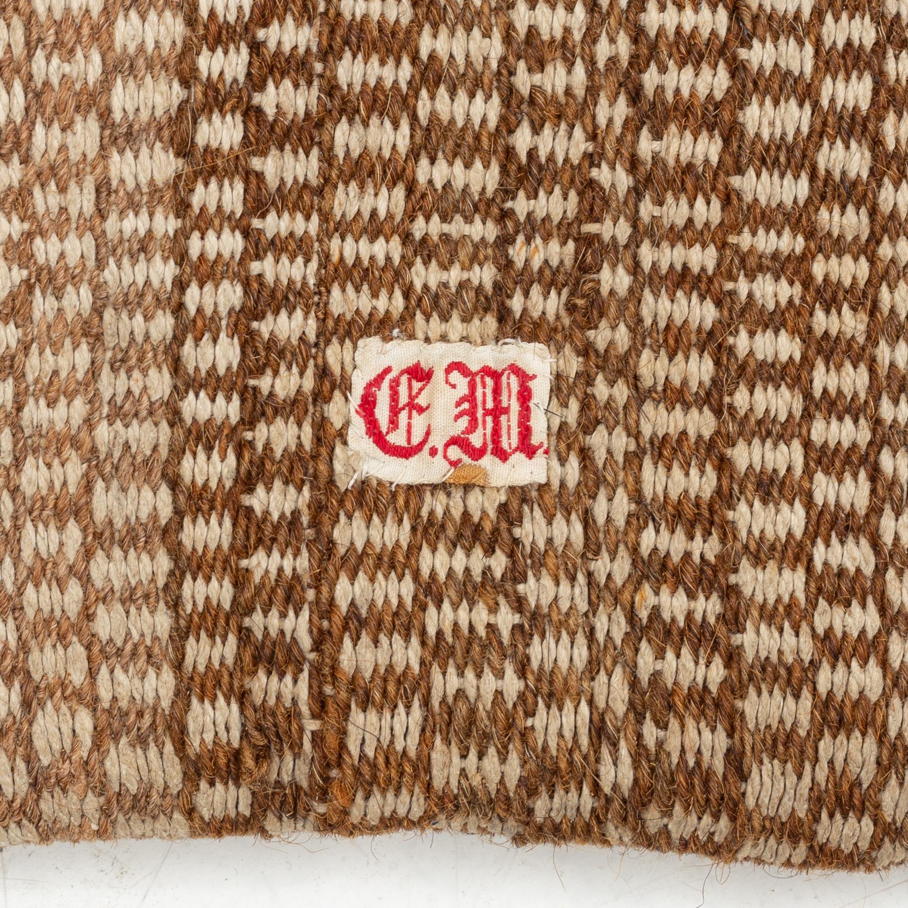 Carriage cushion, early 19th Century, c. 105 x 52 cm.