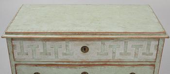 A 19th century chest of drawers.