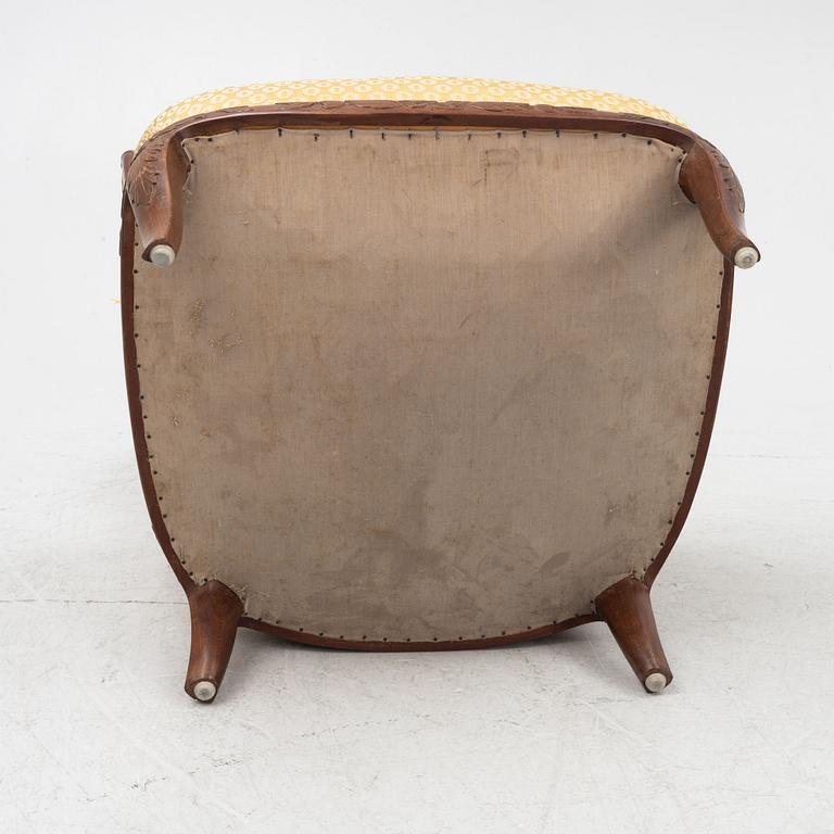 Carl Malmsten, a rare armchair, Cabinetmaker Albin Johansson, Stockholm, 1946.