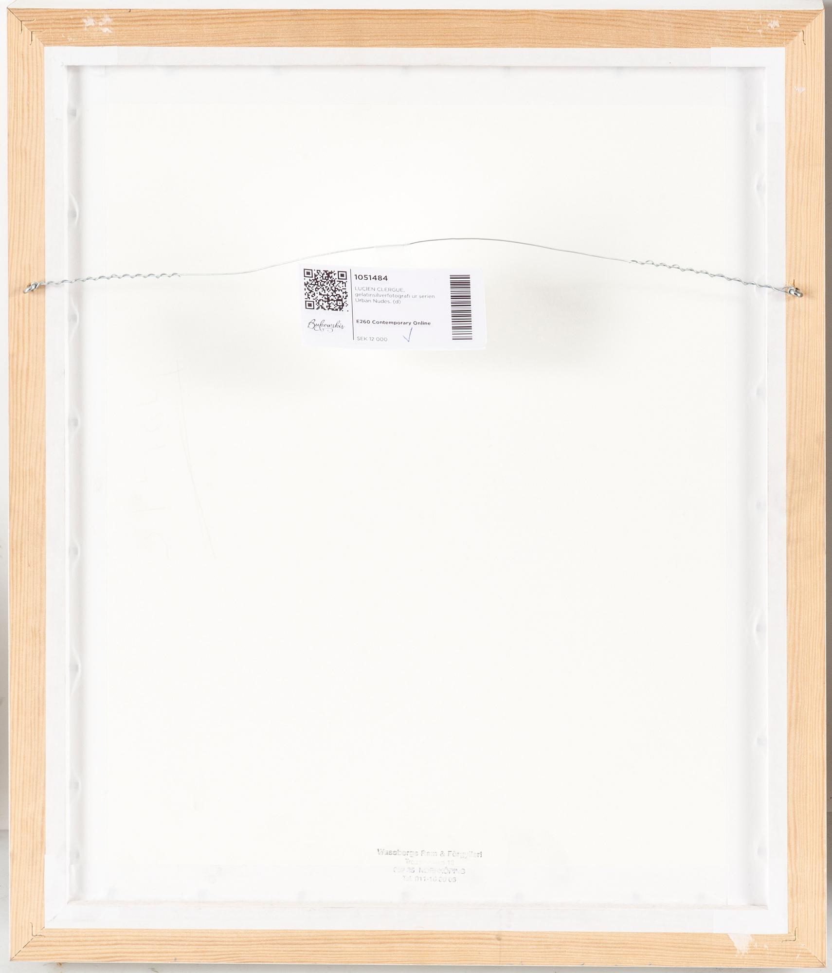 LUCIEN CLERGUE, gelatin silver print from the series Urban Nudes.