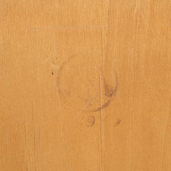 A corner bookcase, three sections, 1940's.