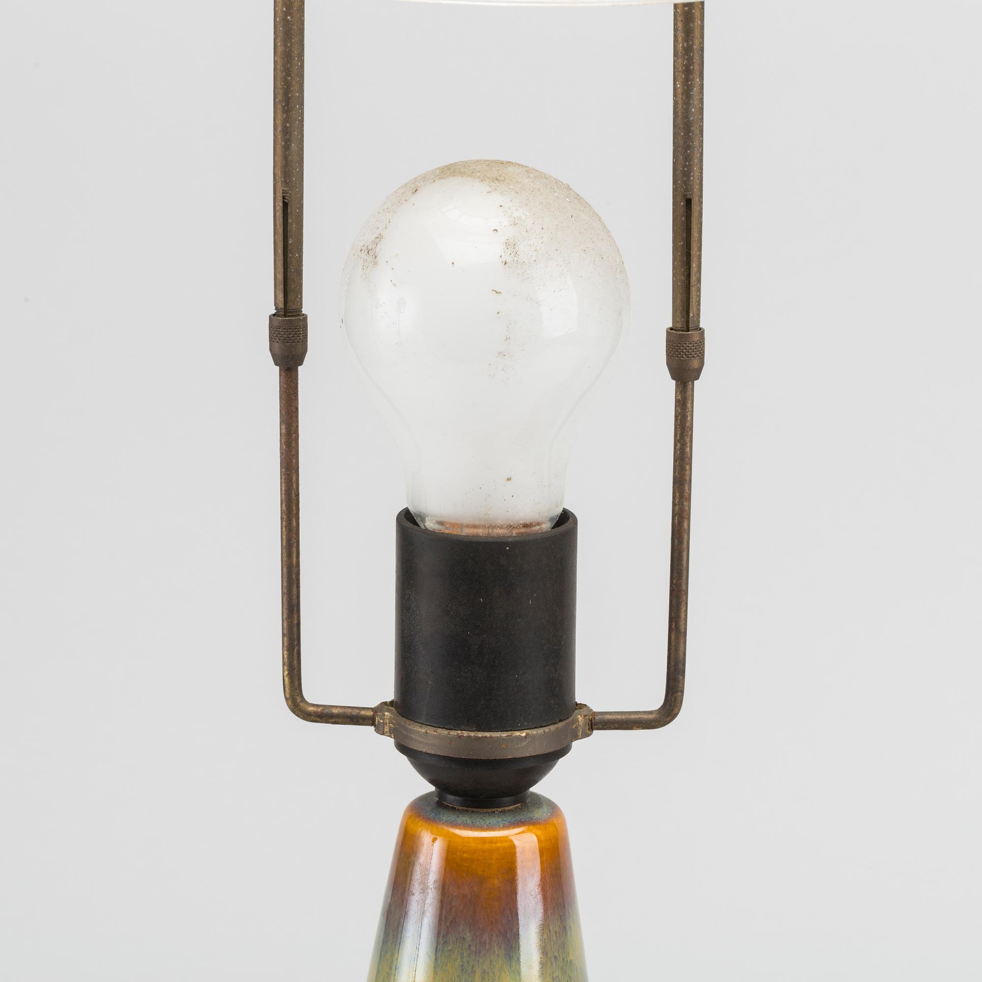 2 PCS OF TABLE LAMPS, Einar Johansen, Söholm stentöj, Bornholm, Denmark, second half of the 20th century,