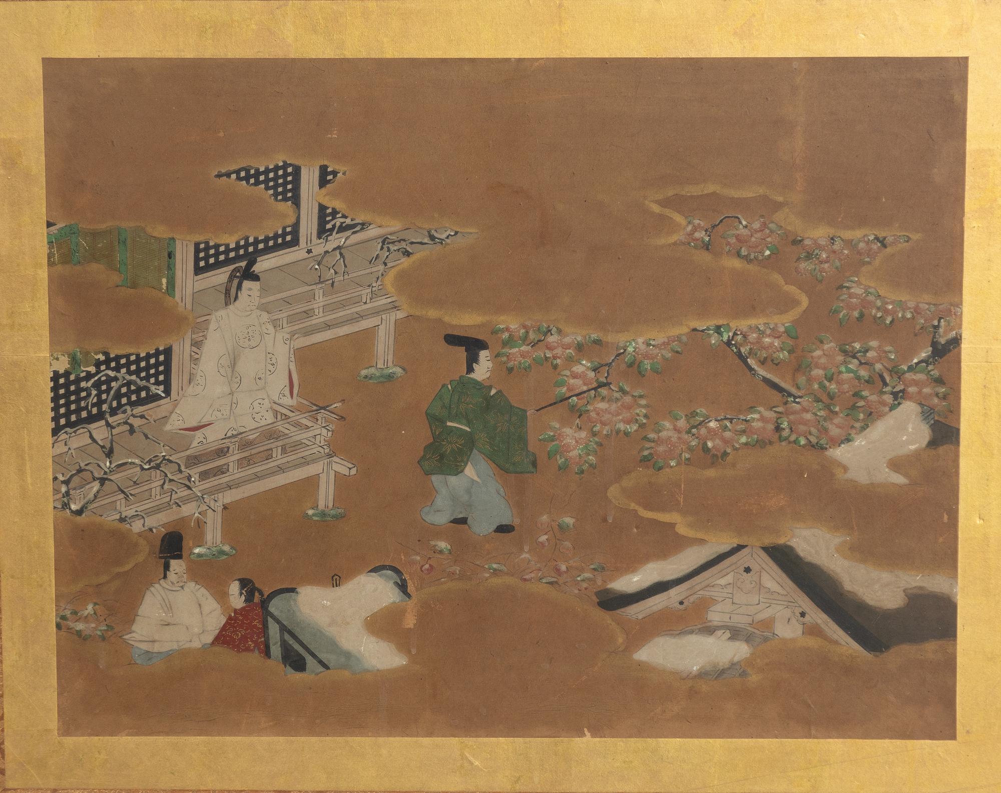 A set of two framed 'Kano School' paintings, Japan, circa 1900.