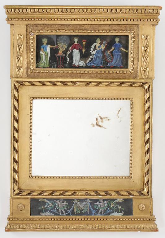 SPEGEL, sengustaviansk, omkring 1800-talets mitt.