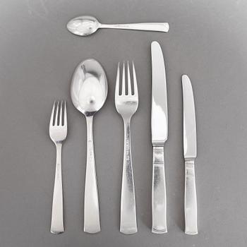 BESTICKSERVIS, 92 delar, silver, Rosenholm, GAB, Stockholm. Total vikt  ca 3130 g.