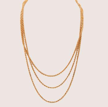 An anchor chain 18K gold necklace, Balestra.