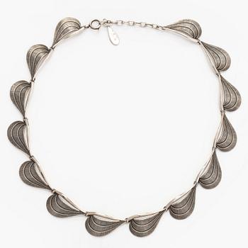 Collier, silver, importstämpel Tillander 1958.