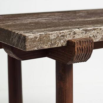 Axel Einar Hjorth, a "Sandhamn" stained pine and granite top table, Nordiska Kompaniet, Sweden 1930's.